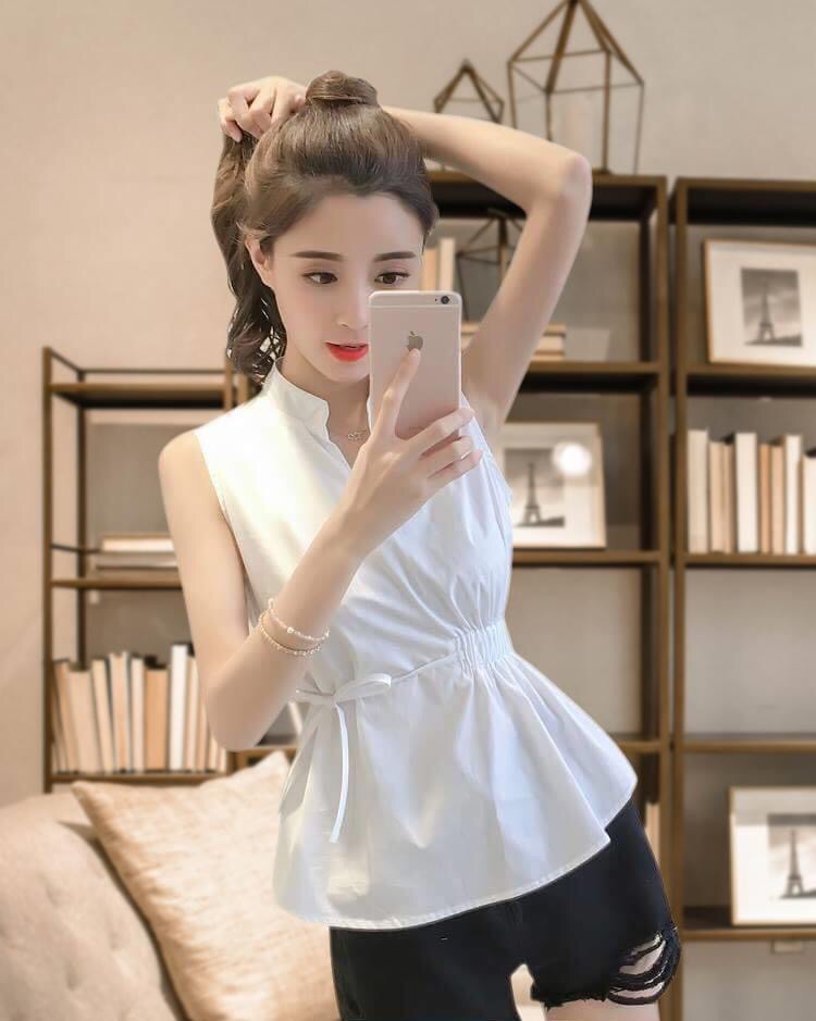 [HCM]Siêu Hot: Áo Cổ V Rút Eo Siêu Xinh ( Kèm hình thật)
