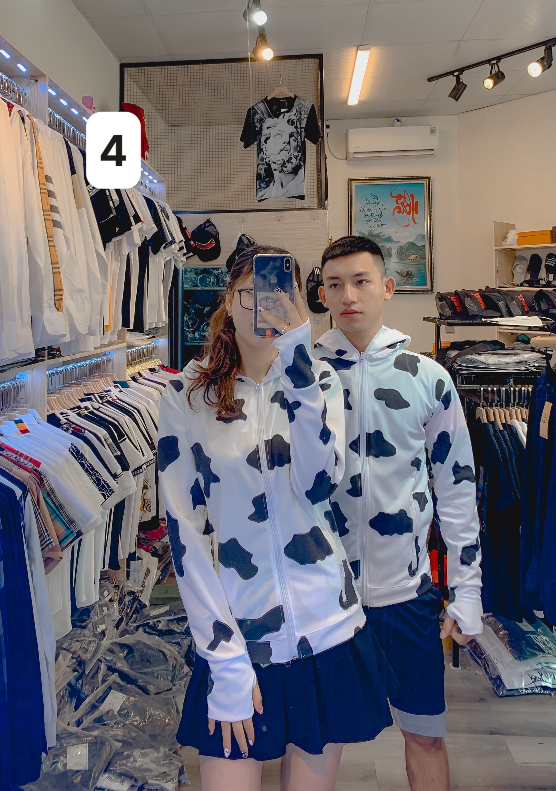 Áo chống nắng _ Áo khoác nam nữ bò sữa 2021 , Chất umi dày dặn