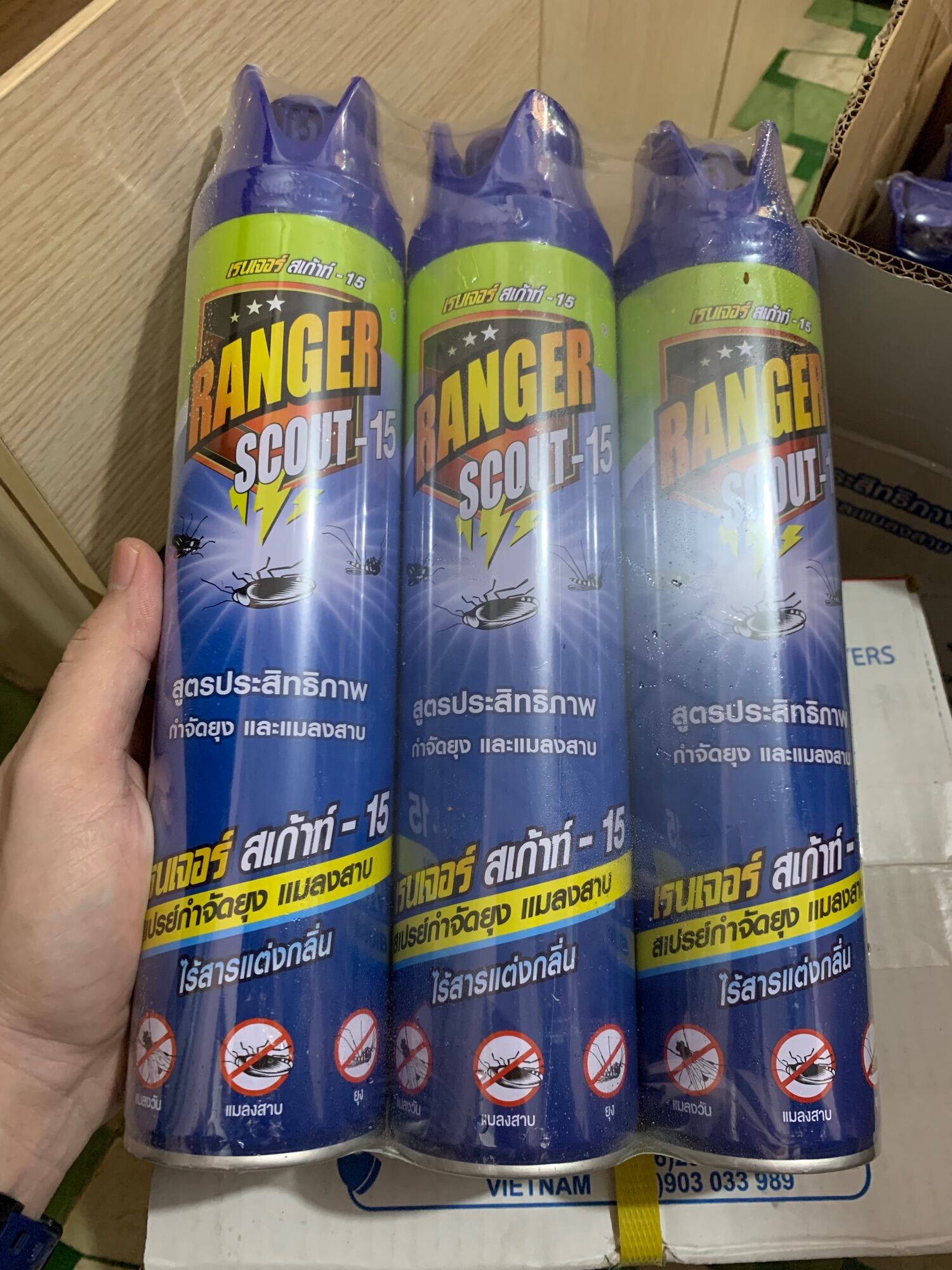 Bình xịt muỗi gián côn trùng RANGER Thái Lan 600ml