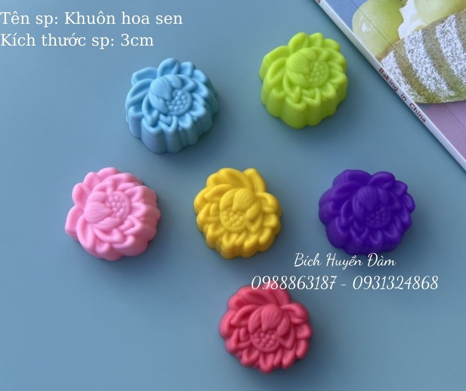 Khuôn silicon cupcake hoa sen 5cm (set 10 khuôn)
