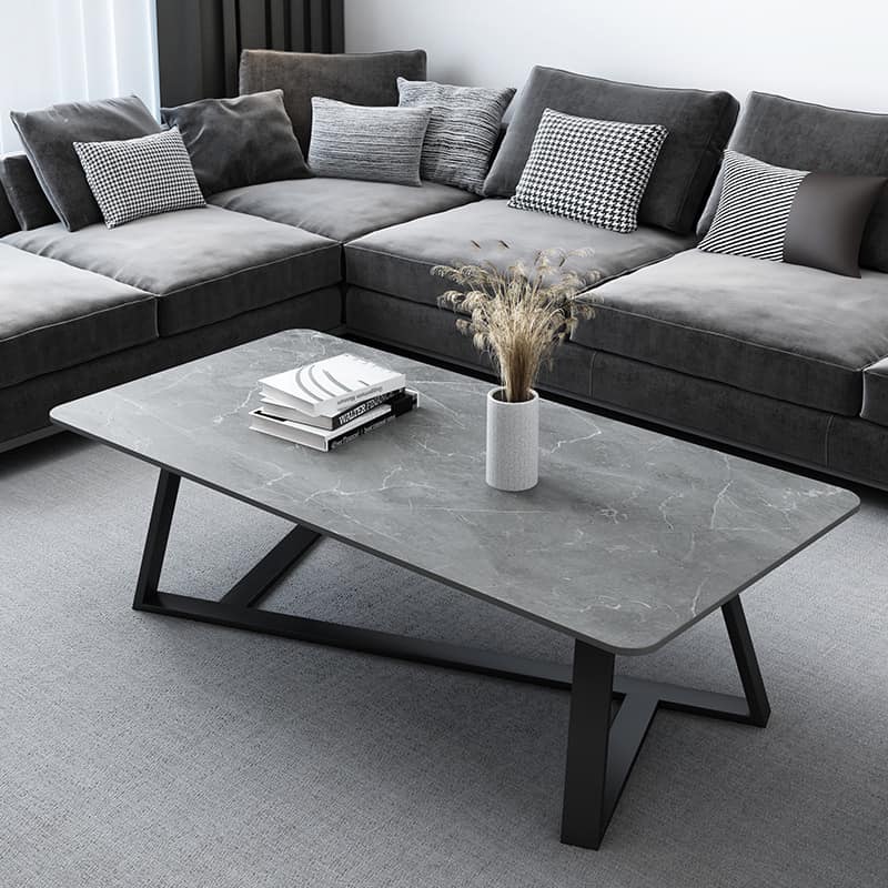 Bàn Trà Sofa Chữ Nhật Mặt Đá Ceramic Corina