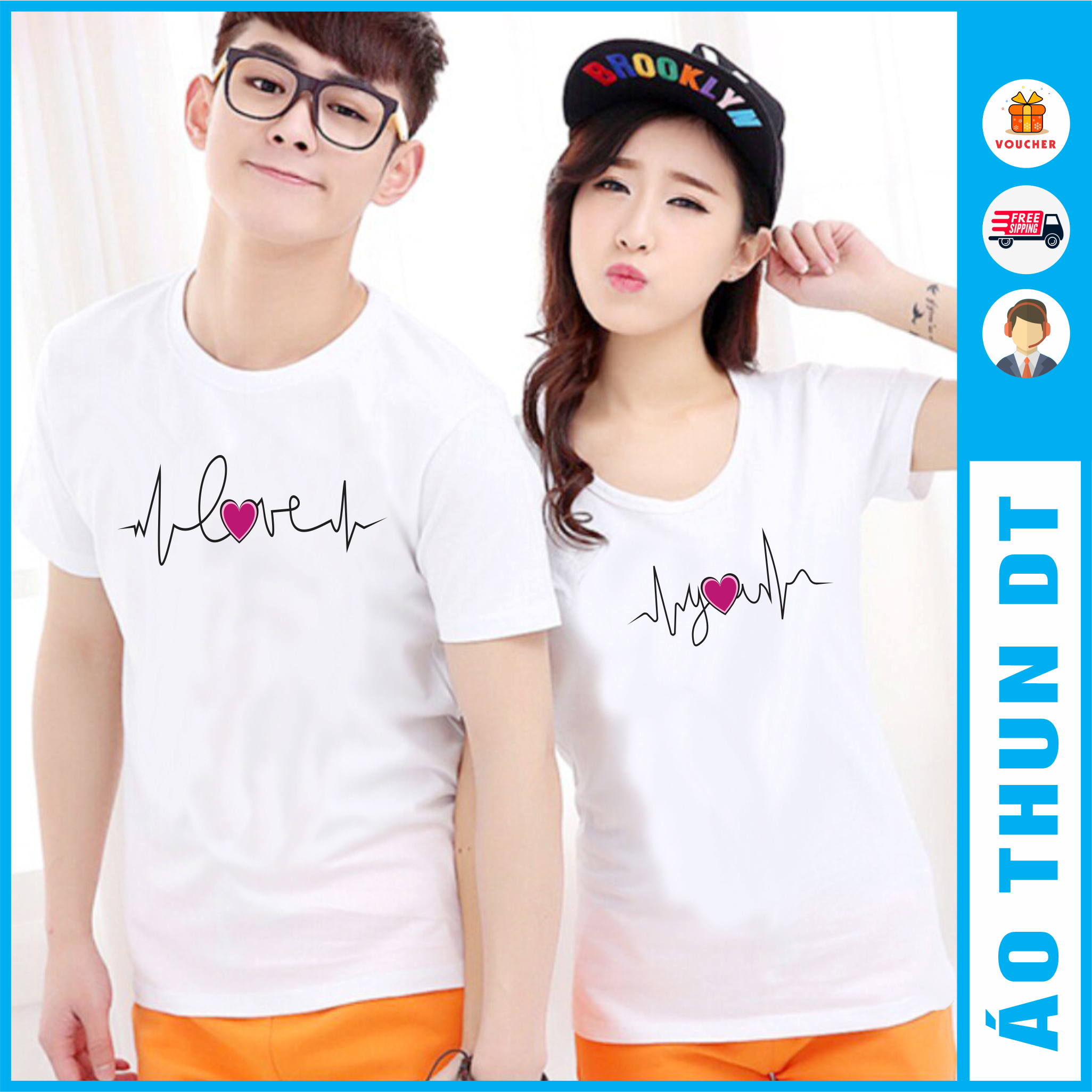 Áo thun cặp đôi nam nữ - 35K/Cái