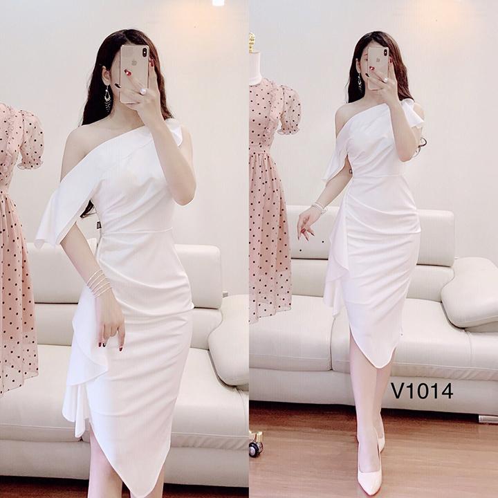 Váy thiết kế cao cấp V1014 -DVC (Kèm ảnh thật trải sàn do shop tự chụp)