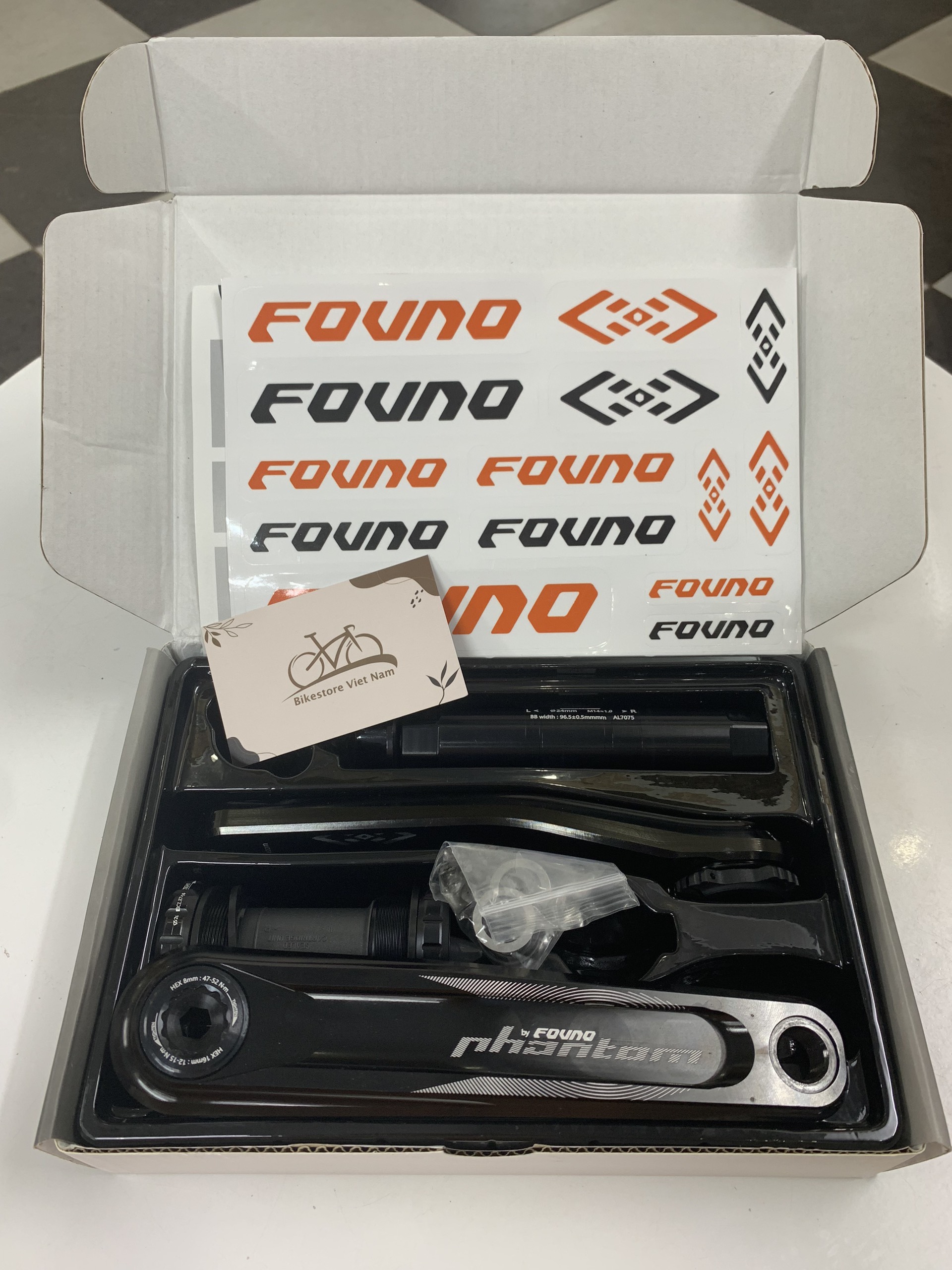 Bộ Đùi Giò Fovno Phantom MTB Crankset + Bottom Bracket