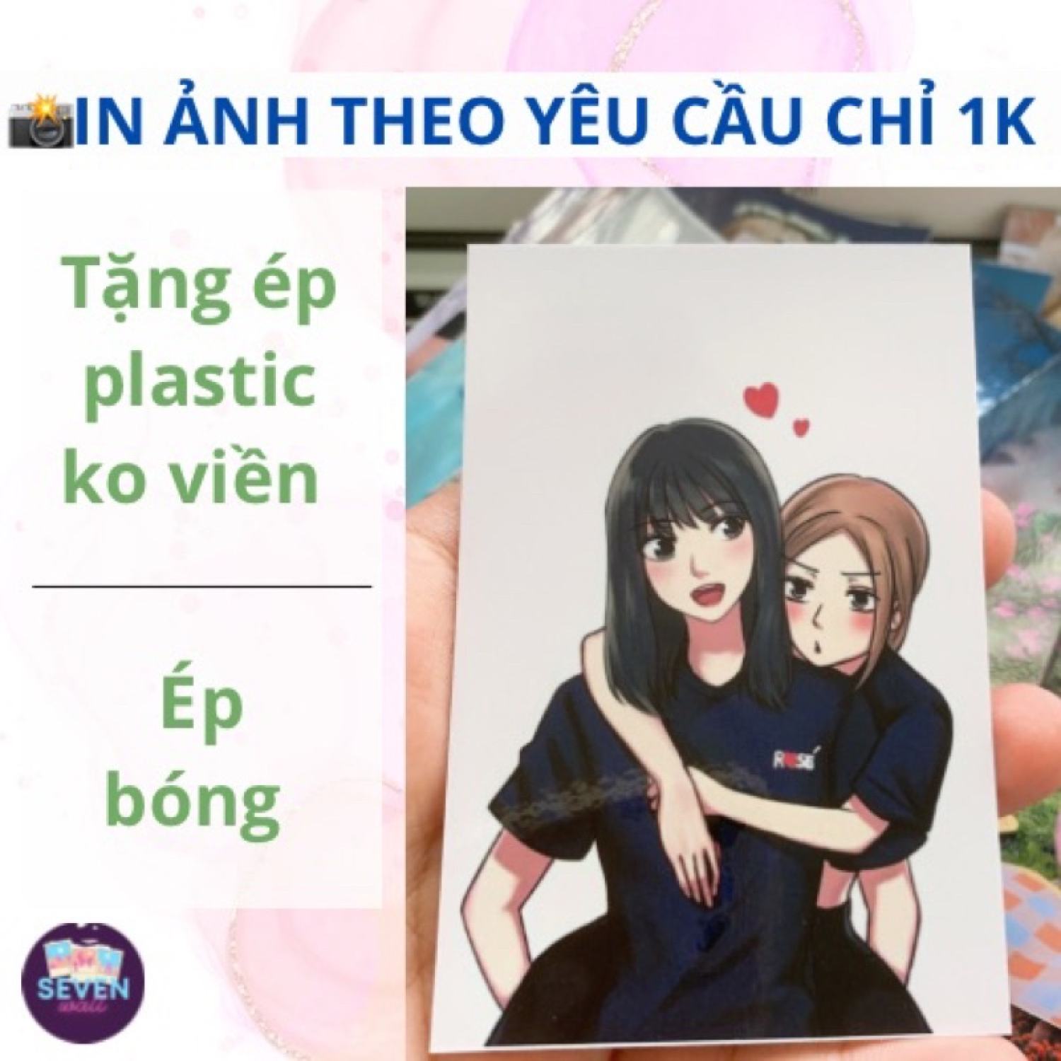 In Hình 6x9 ép plastic ko viền, ép lụa