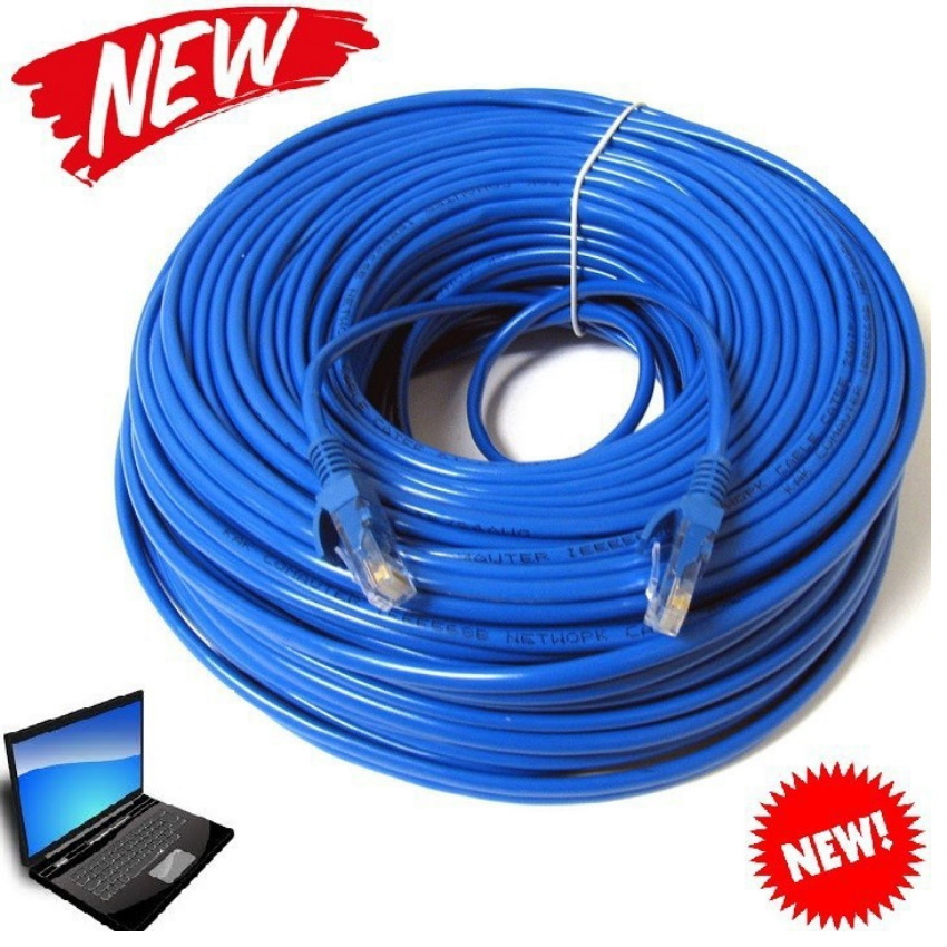 Dây cáp mạng cat5e bấm sẵn 2 đầu 5m (Xanh)