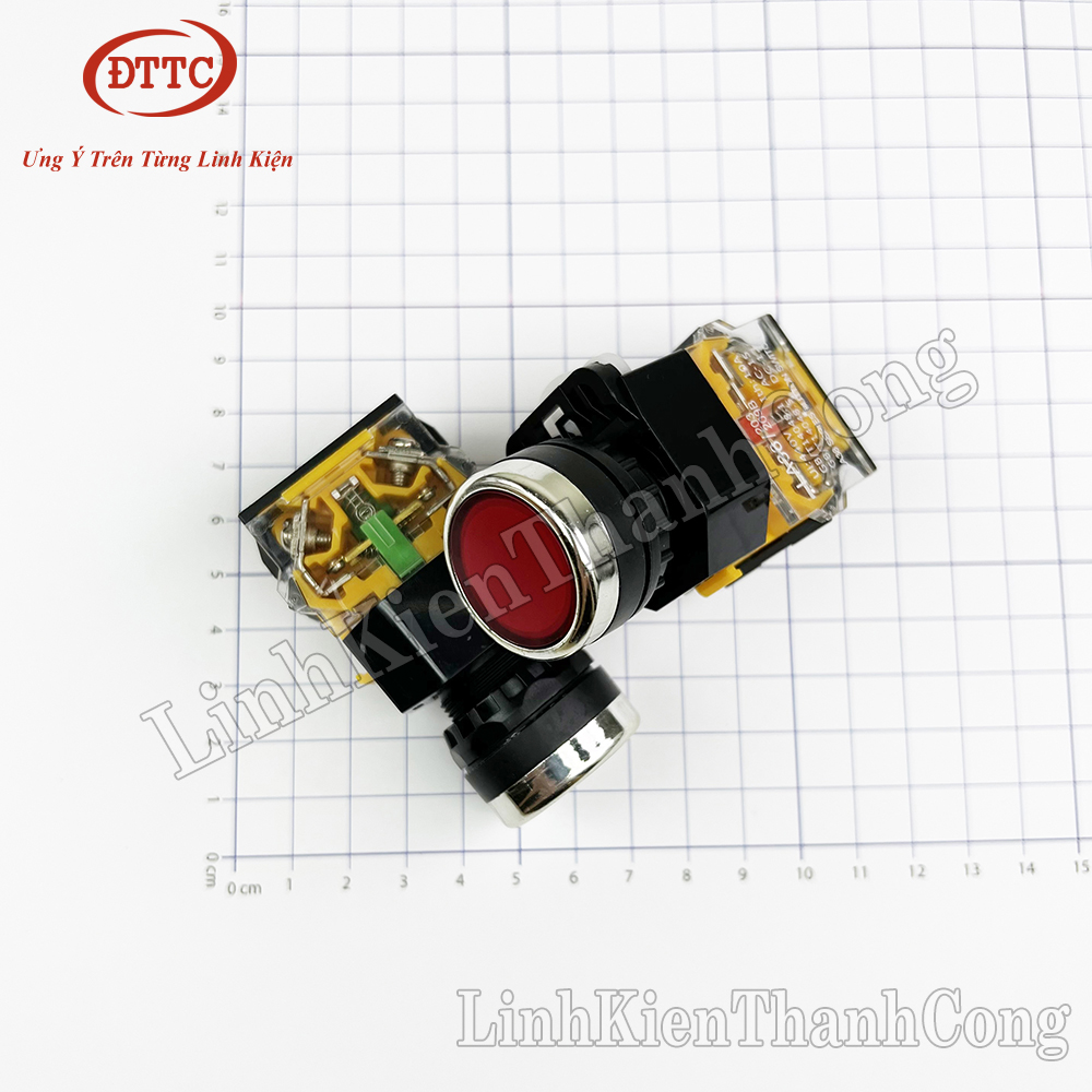 Công tắc nhấn giữ la38-11t phi 22mm màu xanh lá, màu đỏ, màu vàng
