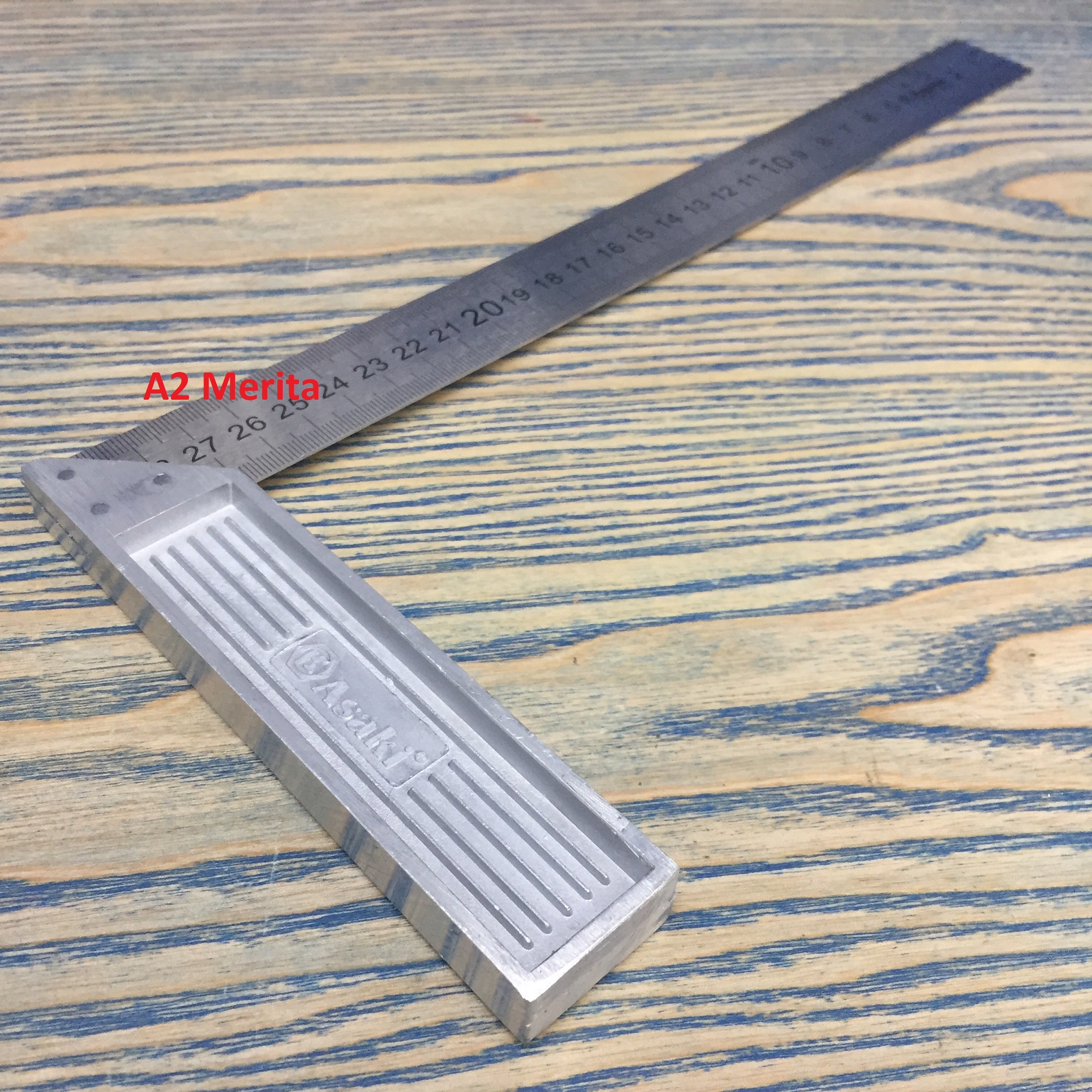 Thước Eke mộc 250mm Asaki AK-2642