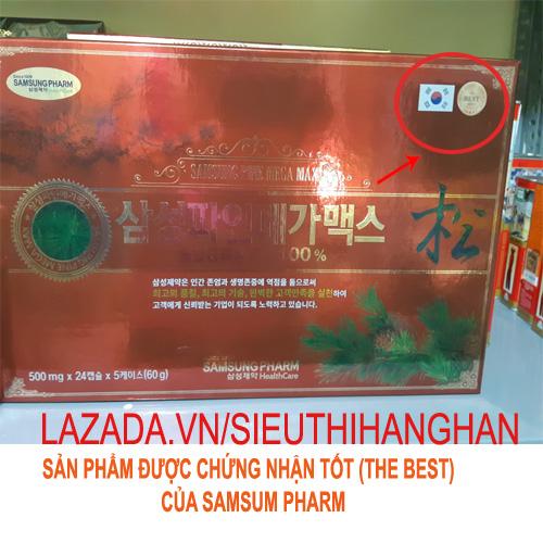 Tinh Dầu Thông Đỏ Sam Sung The Best Hàn Quốc Loại xịn 120 Viên