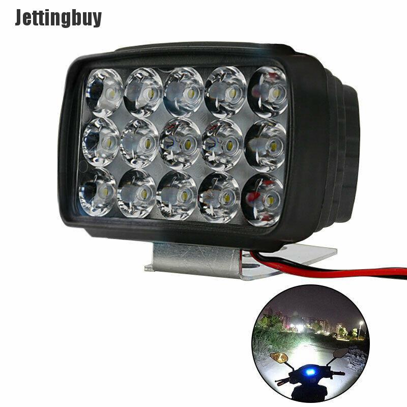 Jettingbuy Motorcycle Headlight Spot Light 15 LED 1000LM Motos ATV UTV Scooter Lighting