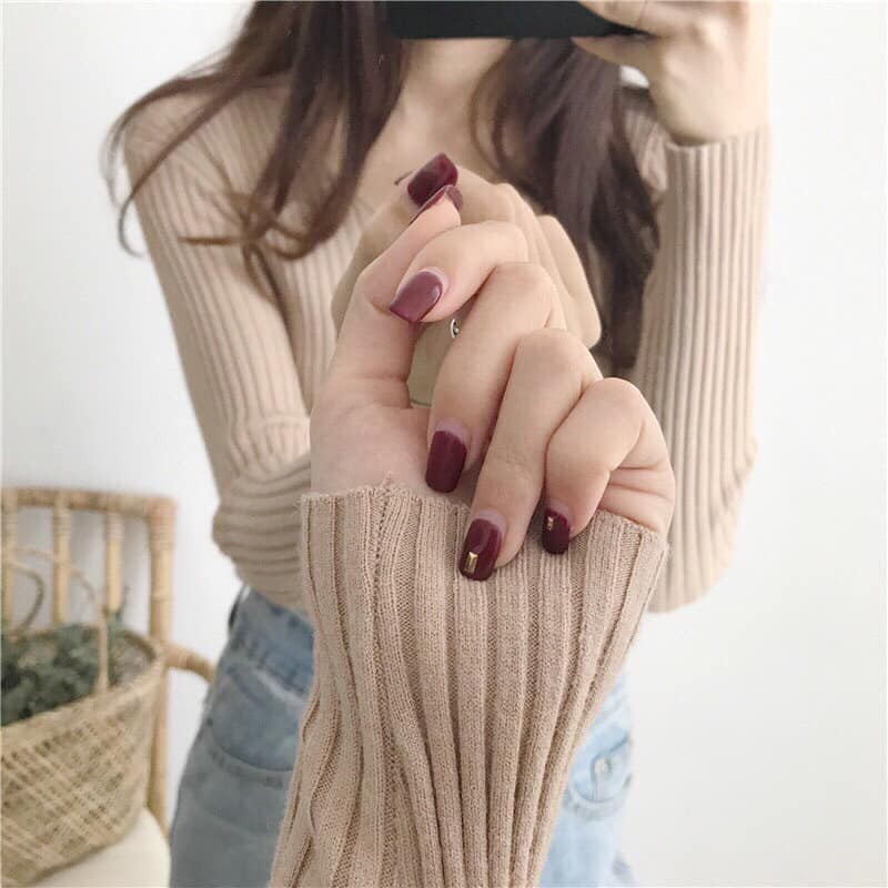Áo len LÔNG CỪU CỔ TIM mềm mại