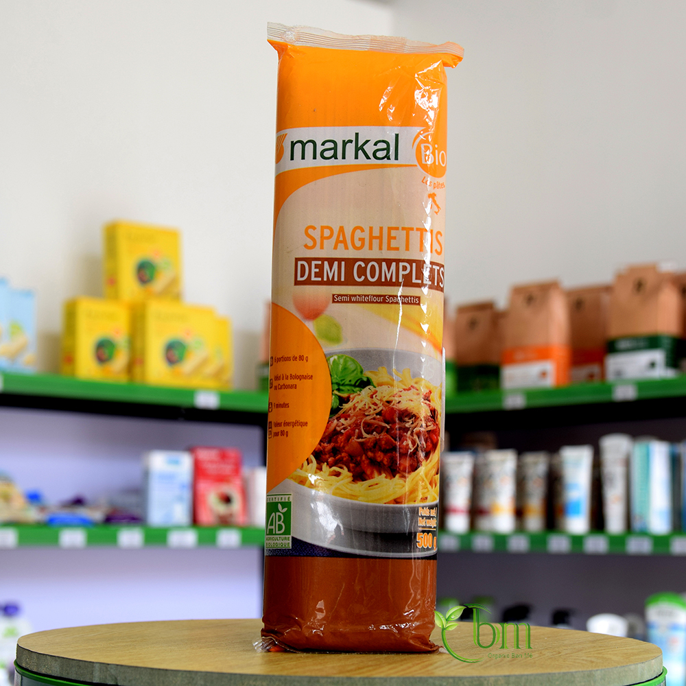 Mì Spaghetti bán Lứt/Lứt hữu cơ Markal/DMbio 500G