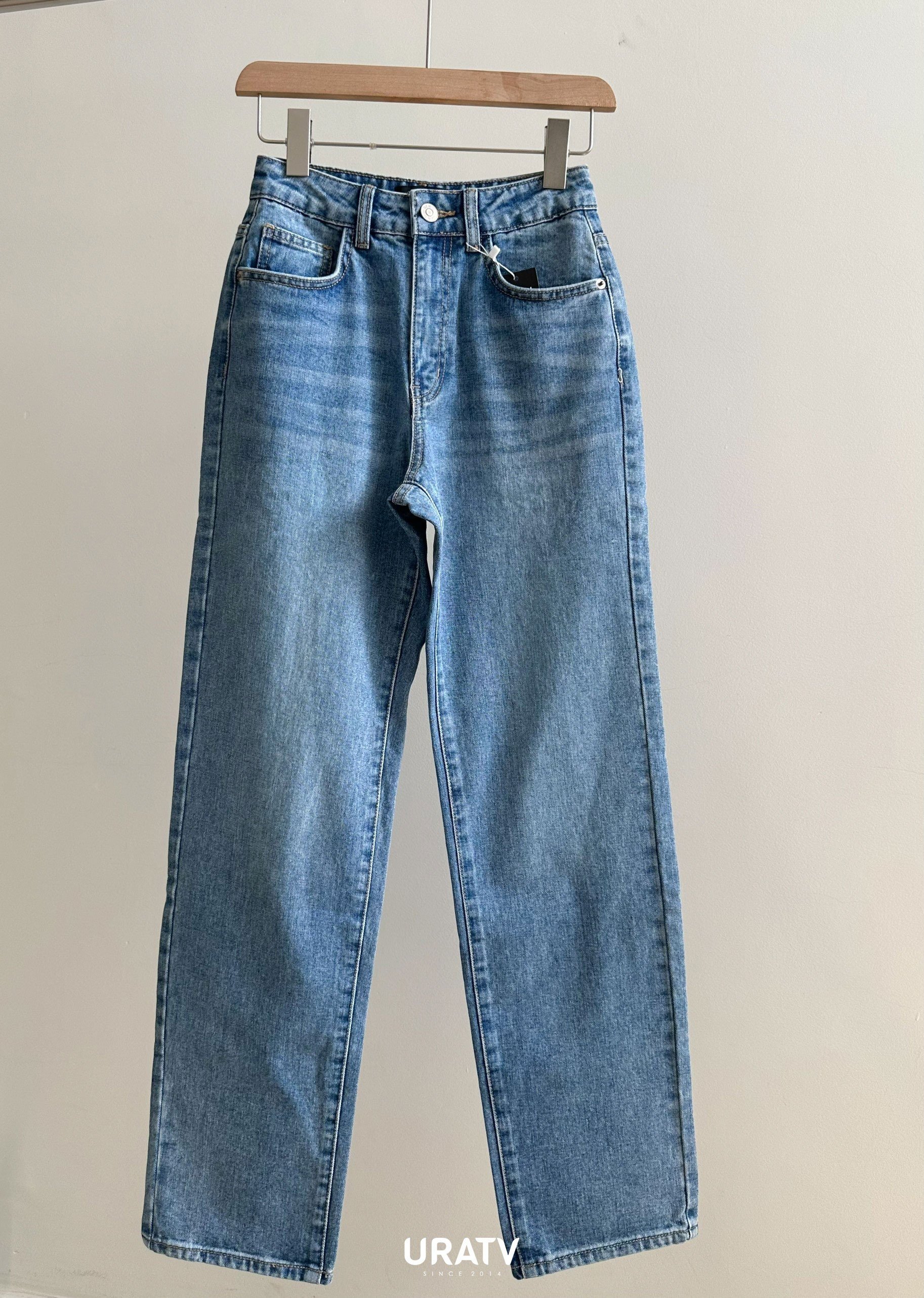 [ẢNH THẬT-CÓ SẴN] Suông jean trơn dài basic uratv