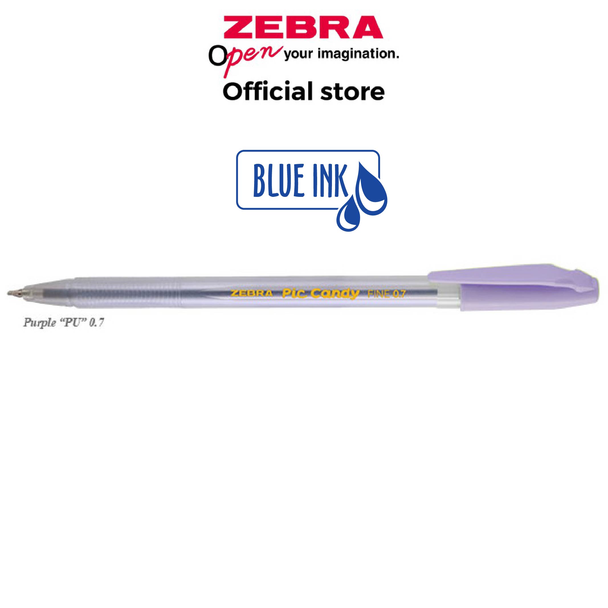 Bút Bi Pic Candy Ngòi 0.7mm - Có Nắp Chống Khô, Viết Mượt Trơn, Ra Mực Đều Không Tắc, Nét Đậm Rõ Dễ Đọc, Mực Nhanh Khô Hạn Chế Lem, Cầm Nhẹ Viết Lâu Không Mỏi, Dùng Học Sinh/Văn Phòng - ZEBRA PEN - [Chính Hãng]
