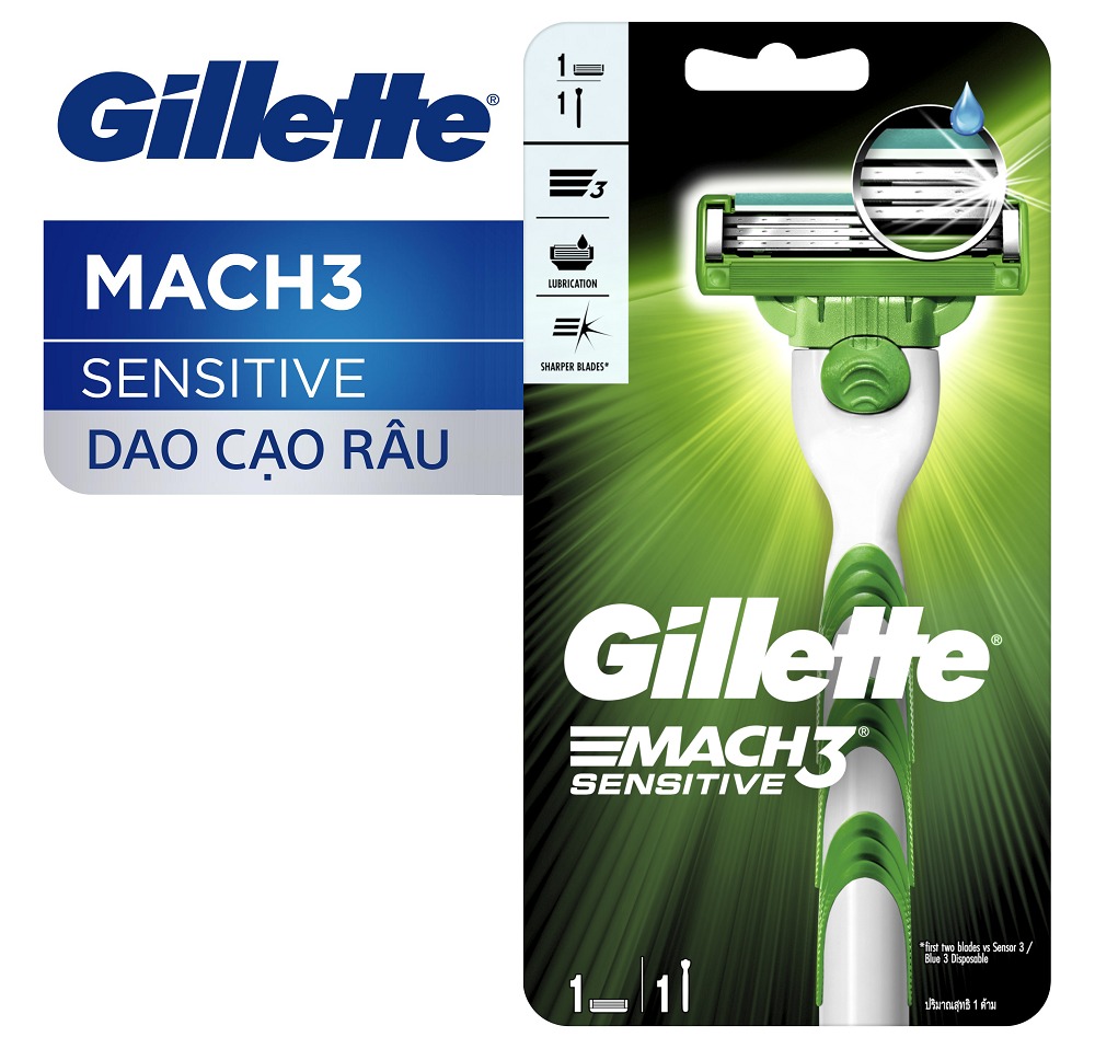 Lưỡi dao cạo râu Gillette Mach 3+ (tùy chọn số lưỡi)