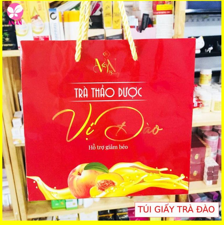 Túi giấy trà giảm cân vị đào mn group - đông anh collagen x3 - 1 cái túi giấy