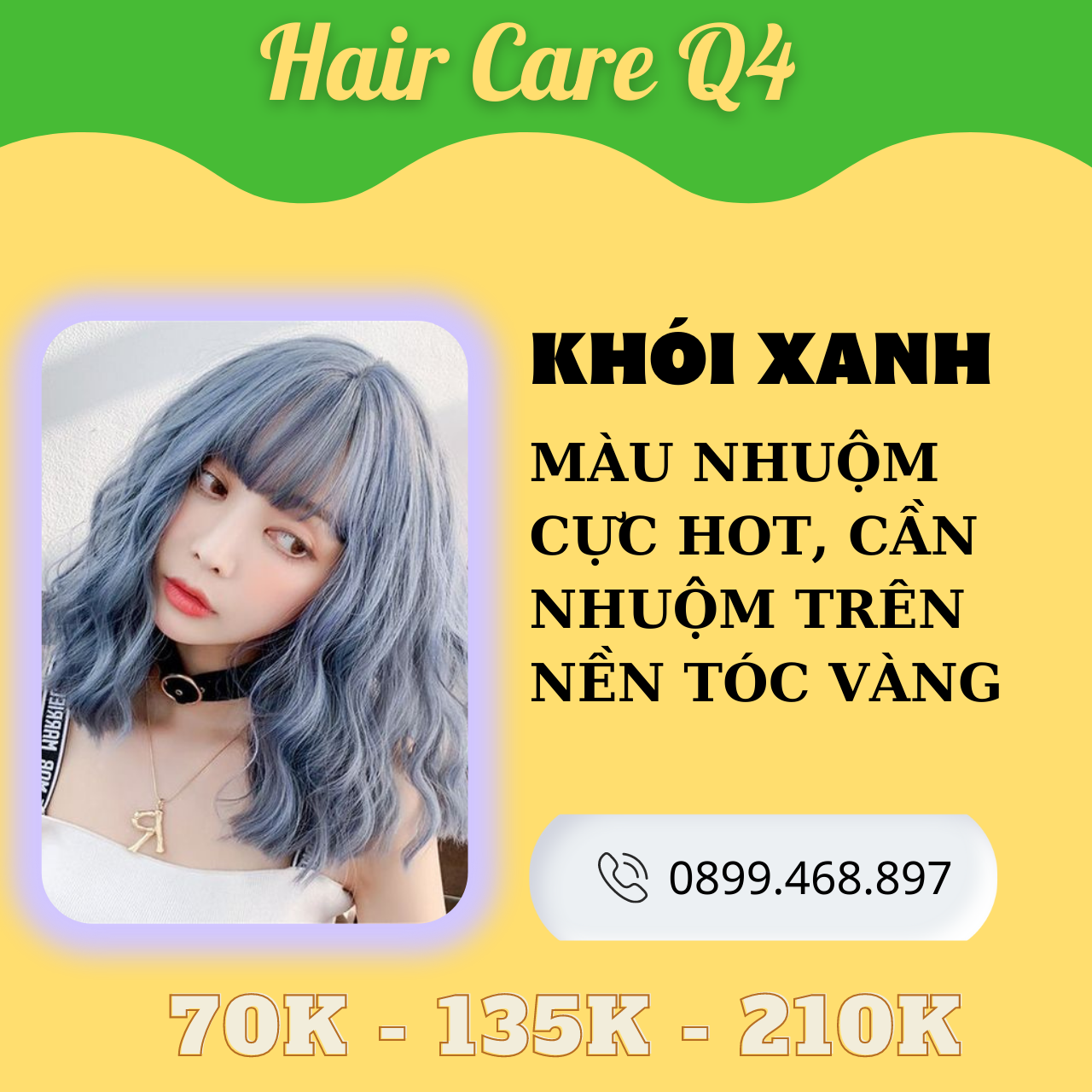 Thuốc Nhuộm Tóc Màu Xanh Khói