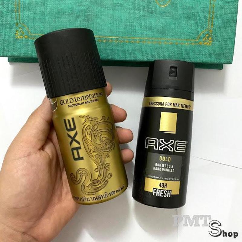 Xịt nước hoa toàn thân AXE Gold Temptation 150ml hương ngọt ngào - khử mùi nam cao cấp