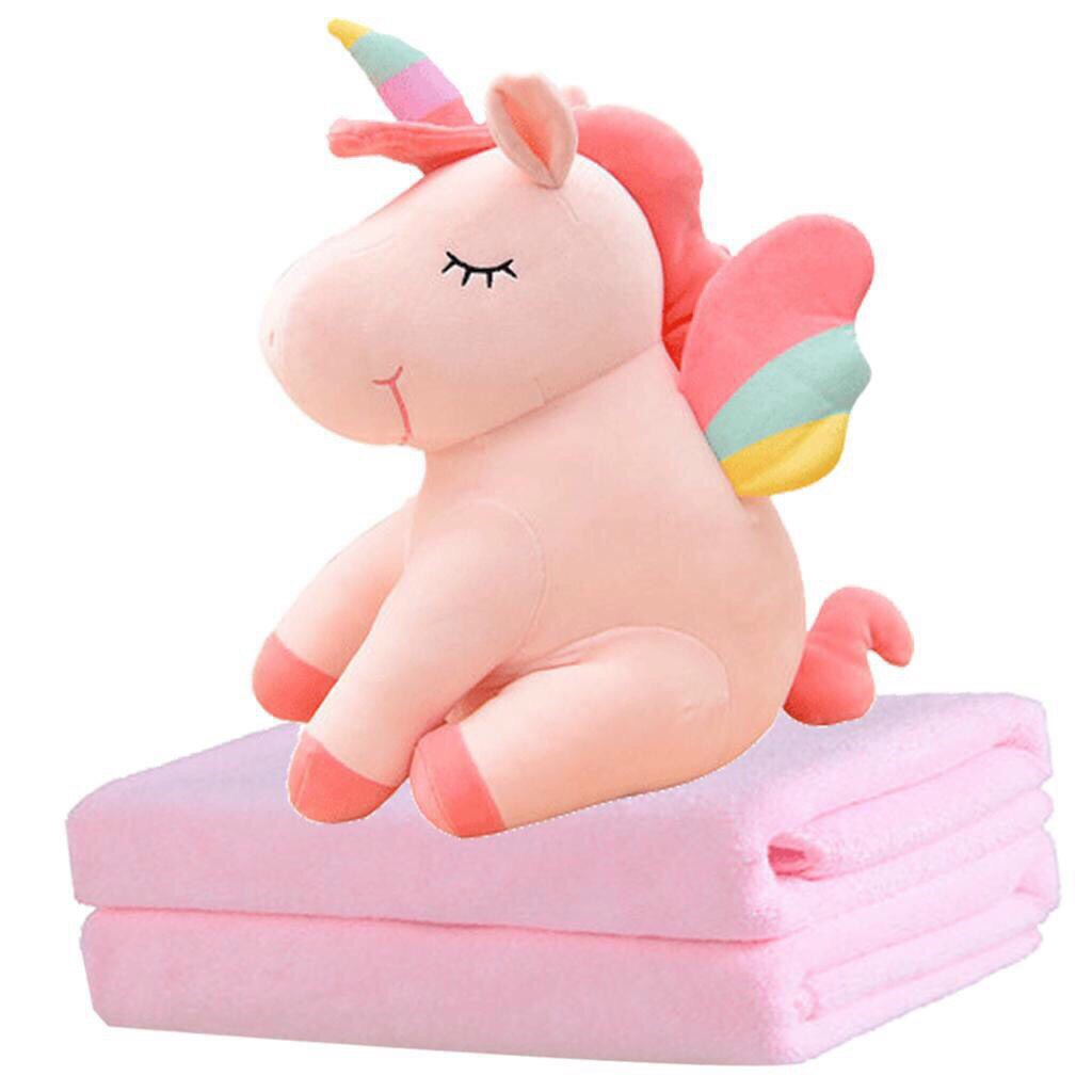 Gối Mền 3 Trong 1 Gấu Bông Kỳ Lân Dài 60cm, Gấu Bông Pony Nhập Khẩu, Hình Như Nào Mẫu Như vậy