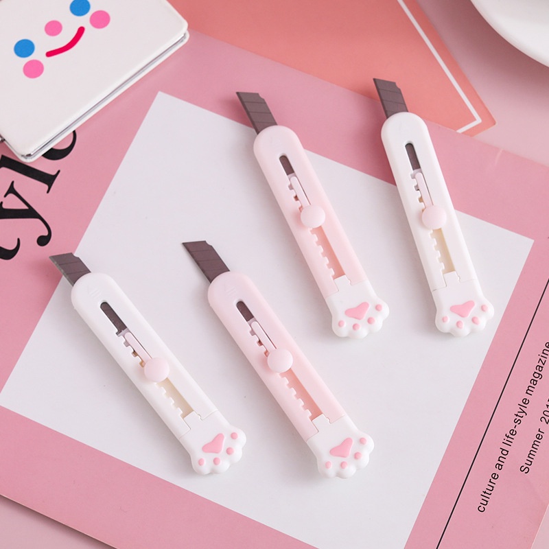 Dao rọc giấy thủ công hình tay mèo xinh xinh nhỏ gọn tiện dụng