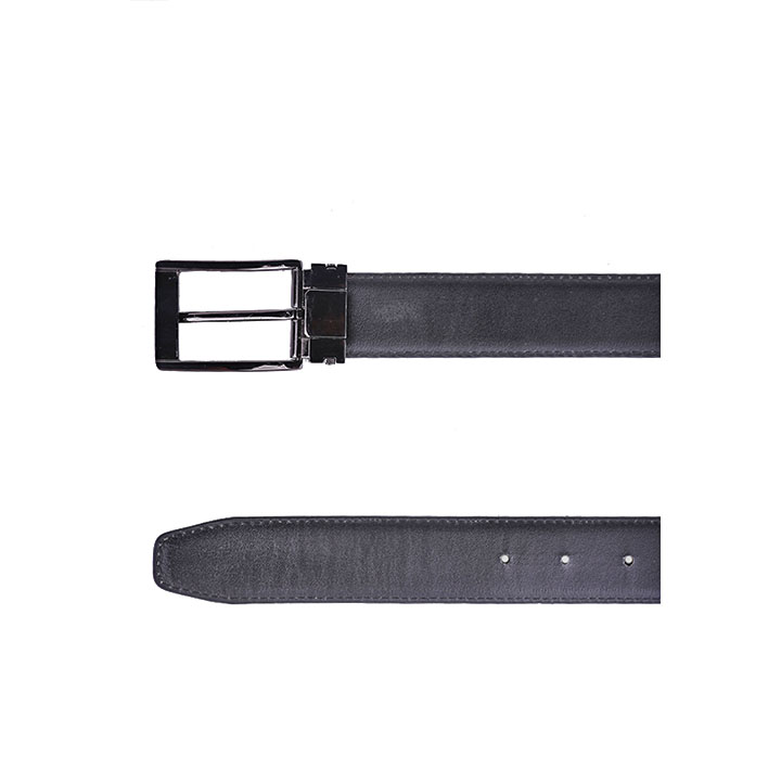 Thắt lưng nam da bò viền chỉ màu đen HK4129