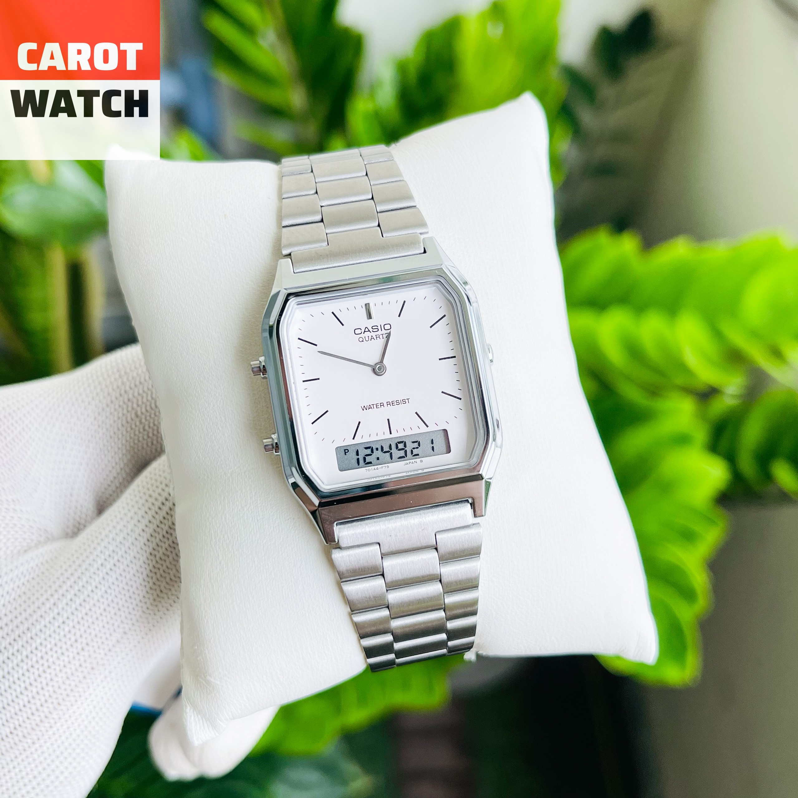 ĐỒNG HỒ CASIO AQ 230A 7A MẶT TRẮNG VINTAGE