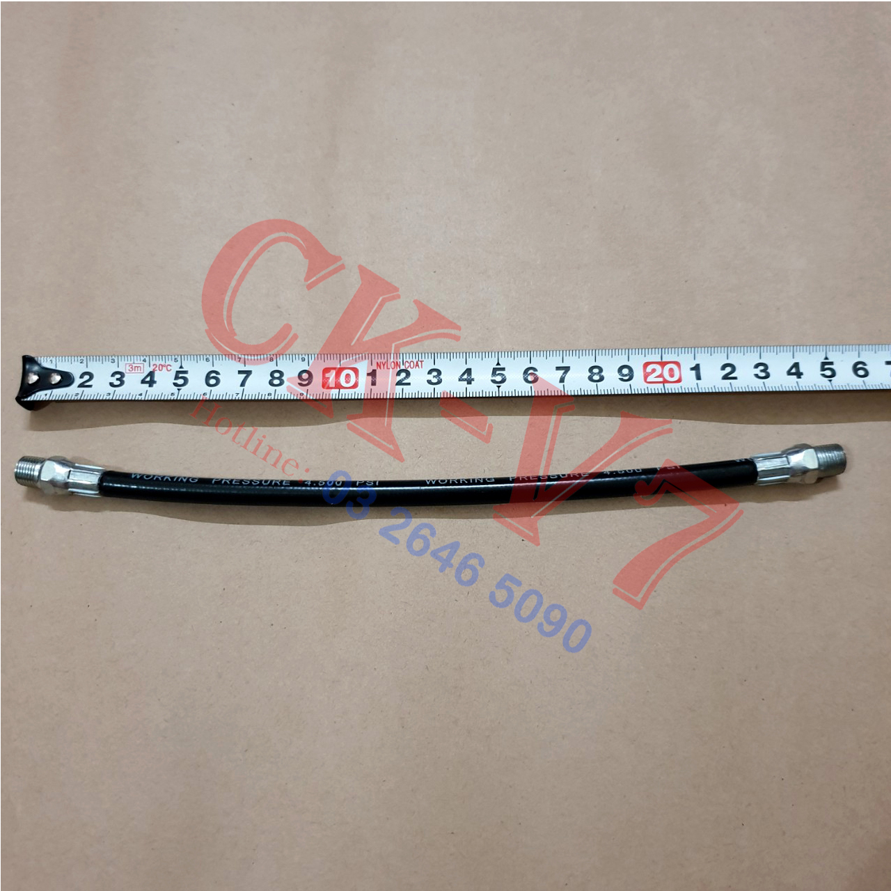 Ống dây dẫn bơm mỡ bò mềm áp lực cao M8x250