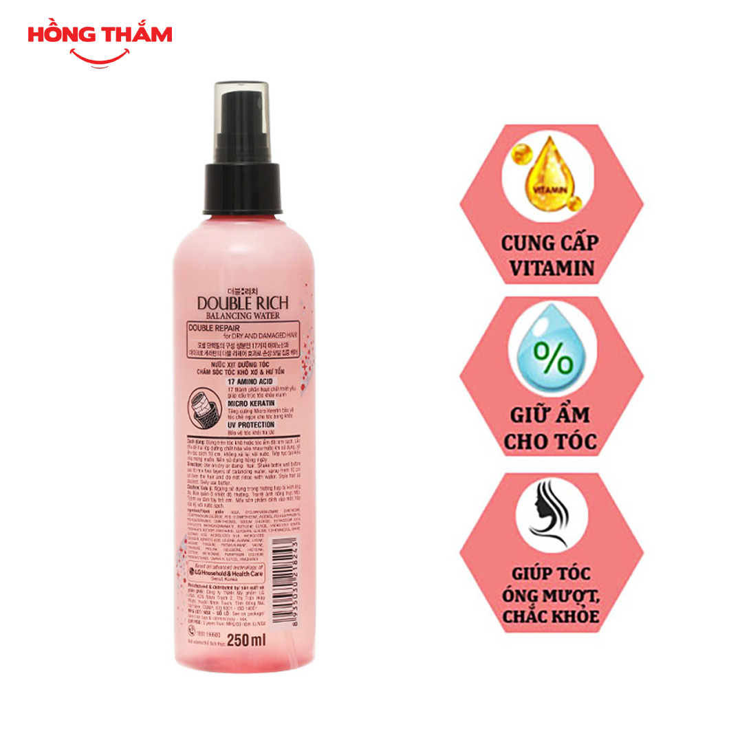 Xịt dưỡng tóc DOUBLE RICH chăm sóc tóc hư tổn (250ml) (hongthamshopcom)- DT104