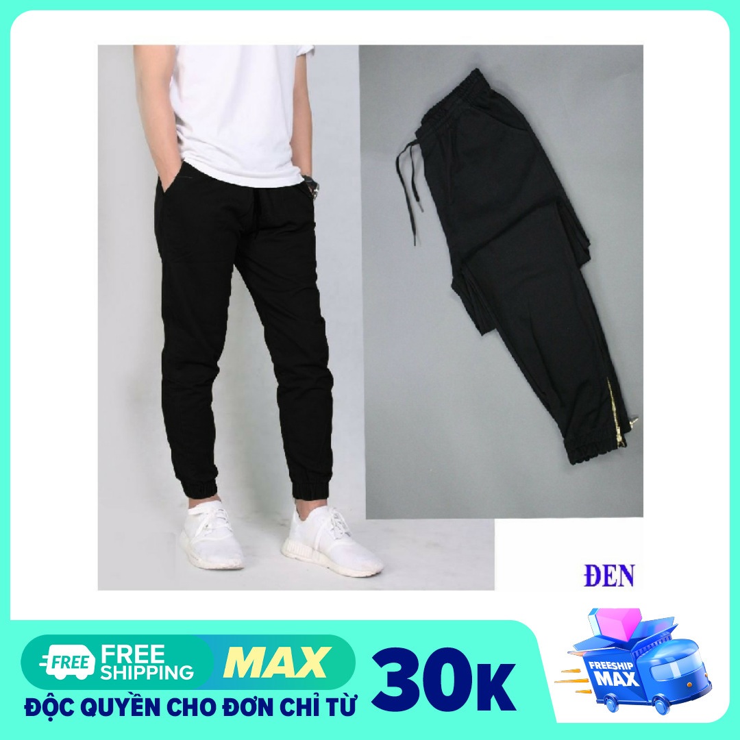 [ QUẦN DÀI NAM ] Quần Jogger Nam Khóa dọc ống chân Vải Kaki Cao Cấp Phong Cách Hàn Quốc CÓ ĐỦ SIZE S0