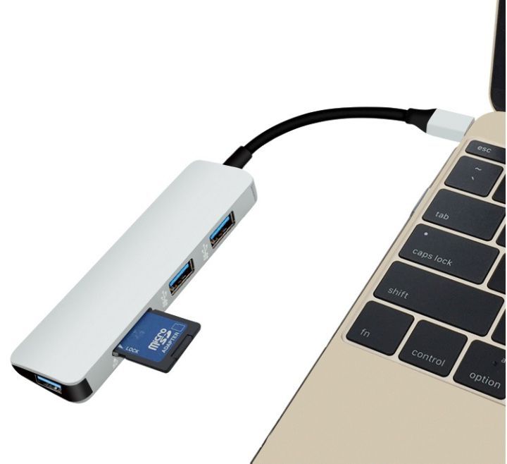 HUB Type C To 3 x USB 3.0 & SD/TF card