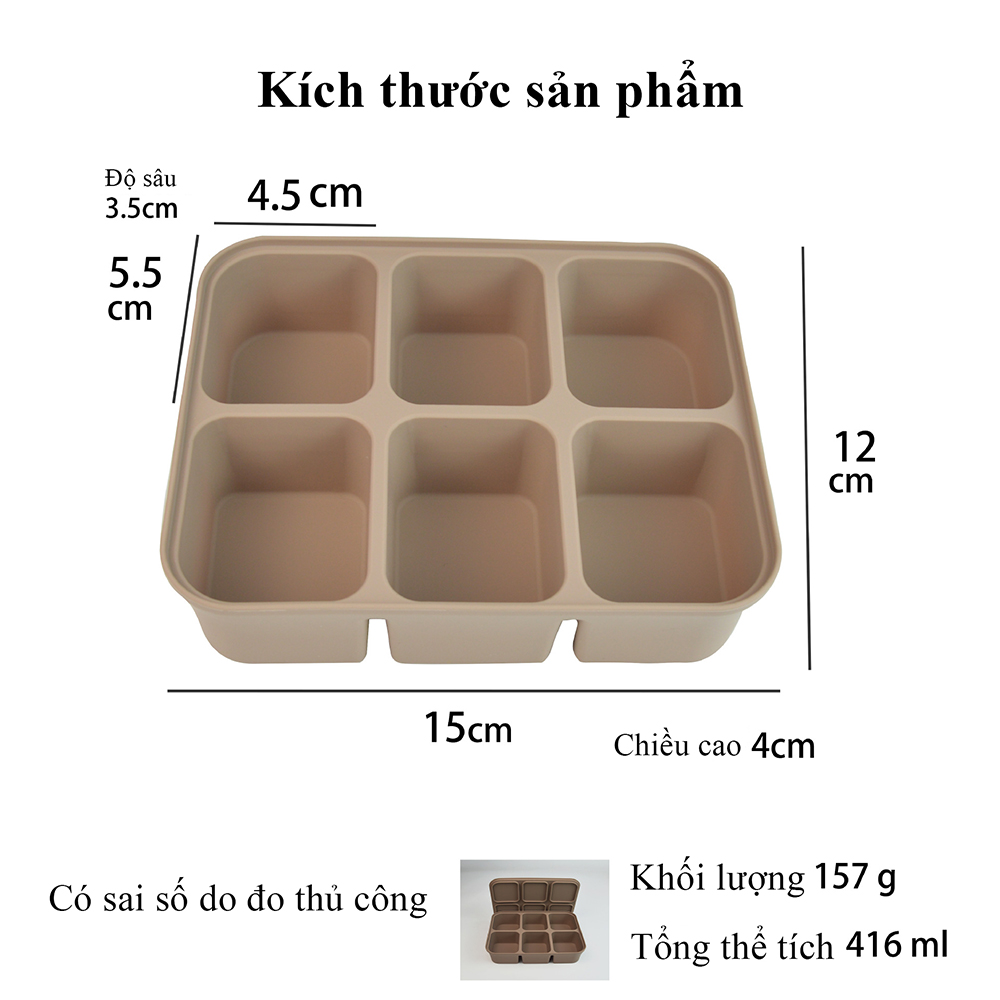 Khay silicone làm đá có nắp đậy tiện dụng