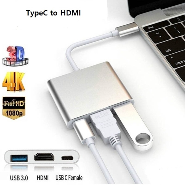 Bảng giá Hub Chia Cổng Chuyển Đổi Đầu Type C Sang HDMI/ USB/ TypeC  Đa Năng Dành Cho Laptop , MacBook Air Pro Retina , Điện Thoại Phong Vũ