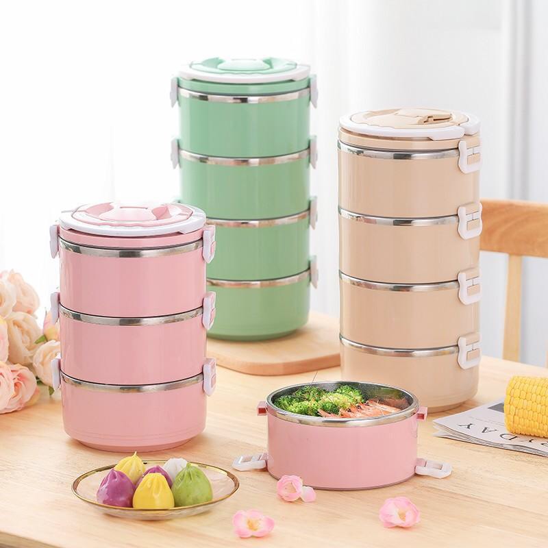 Cặp Lồng Cơm,Hộp Đựng Cơm 4 Tầng Giữ Nhiệt Cao Cấp