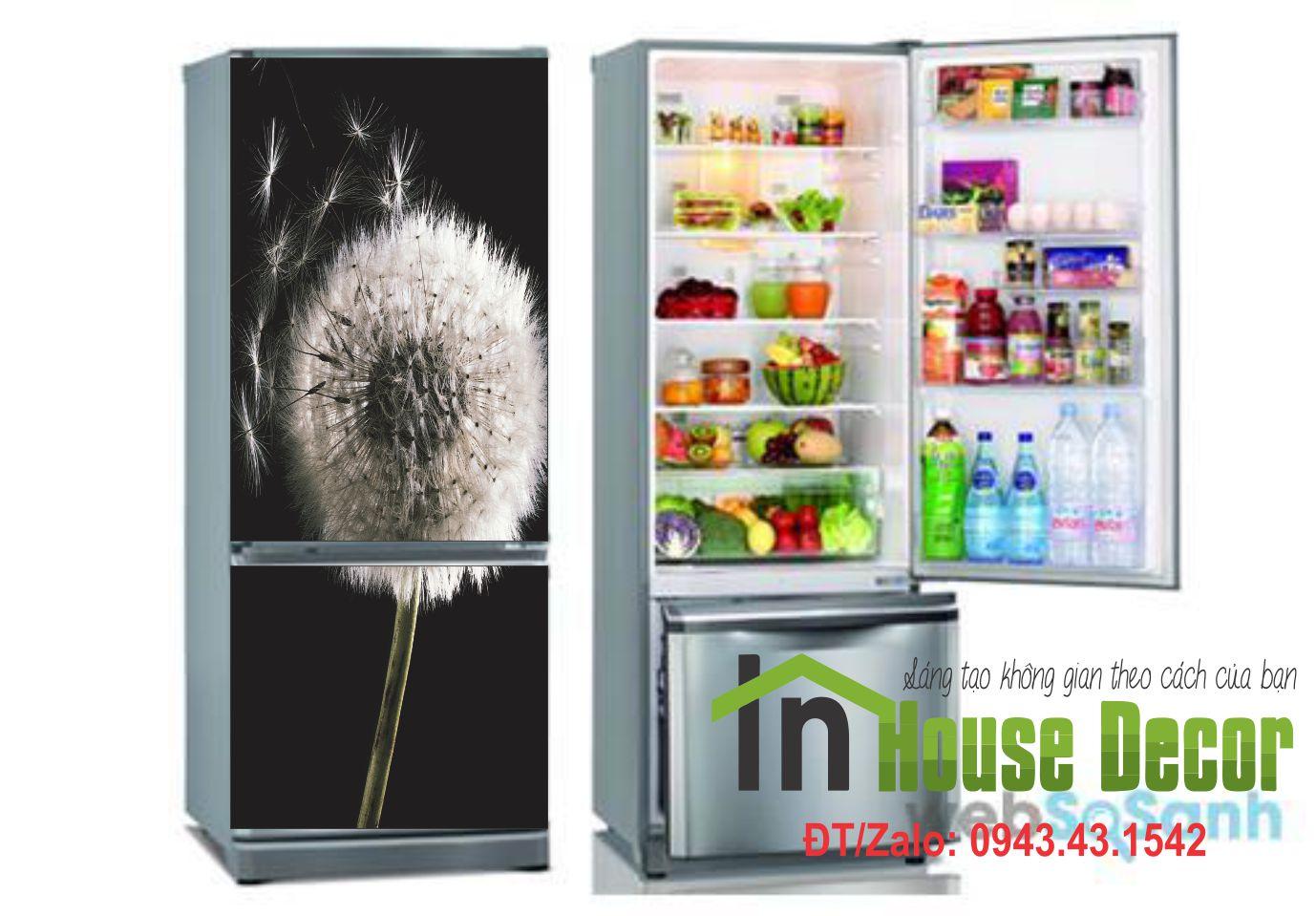 Decal trang trí tủ lạnh Bồ công anh huyền bí - Decal dán tủ lạnh máy giặt kệ tường tủ quần áo, decal dán, giấy dán, trang trí nội thất, giấy dán nội thất, trang trí nhà cửa