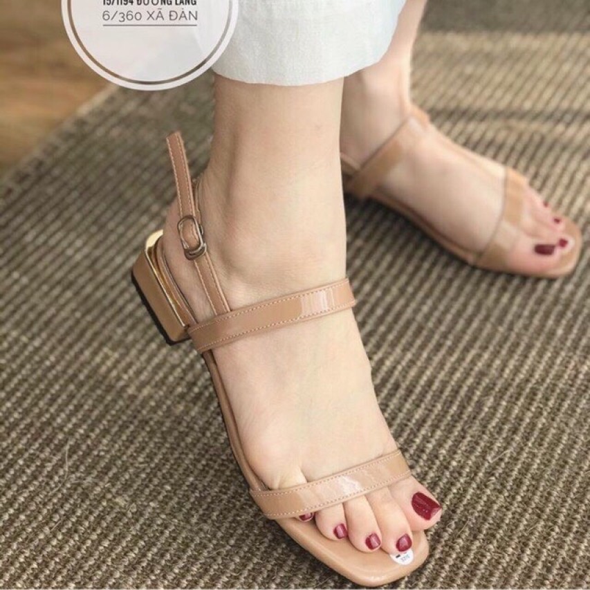 sandal tiểu thư nữ quai mảnh gót 2cm cực xinh giá rẻ