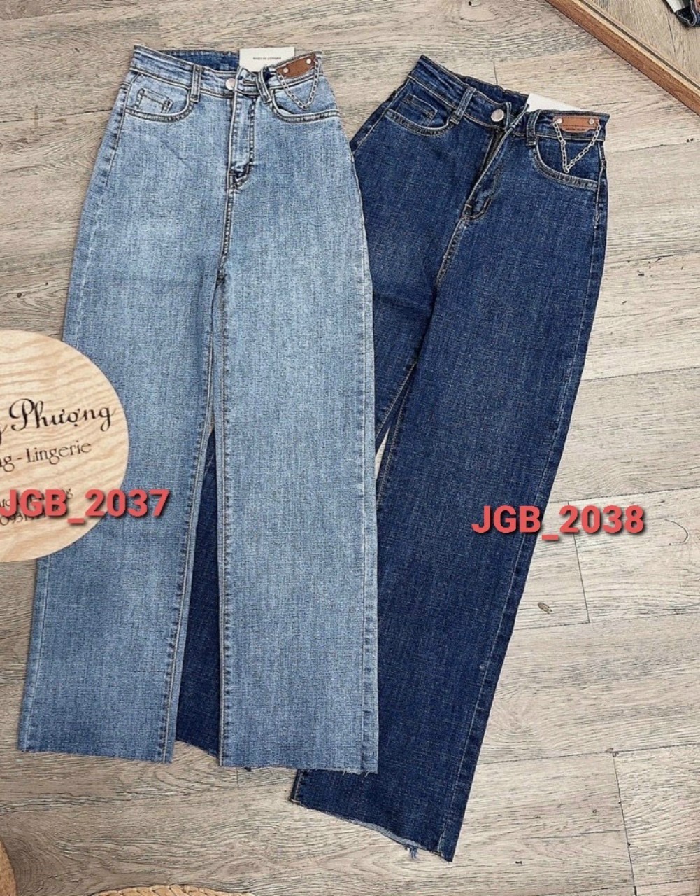 Quần Jeans Ống Rộng Nữ - Quần jeans nữ lưng cao dáng suông phong cách