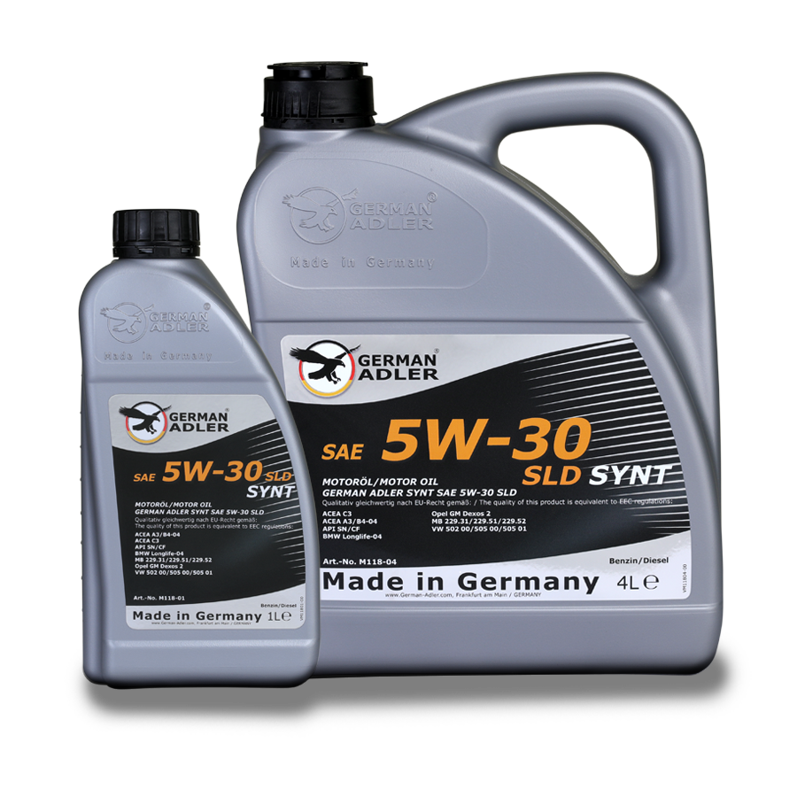 DẦU NHỚT ĐỘNG CƠ GERMAN ADLER SYNT SAE 5W-30 SLD  1 lít