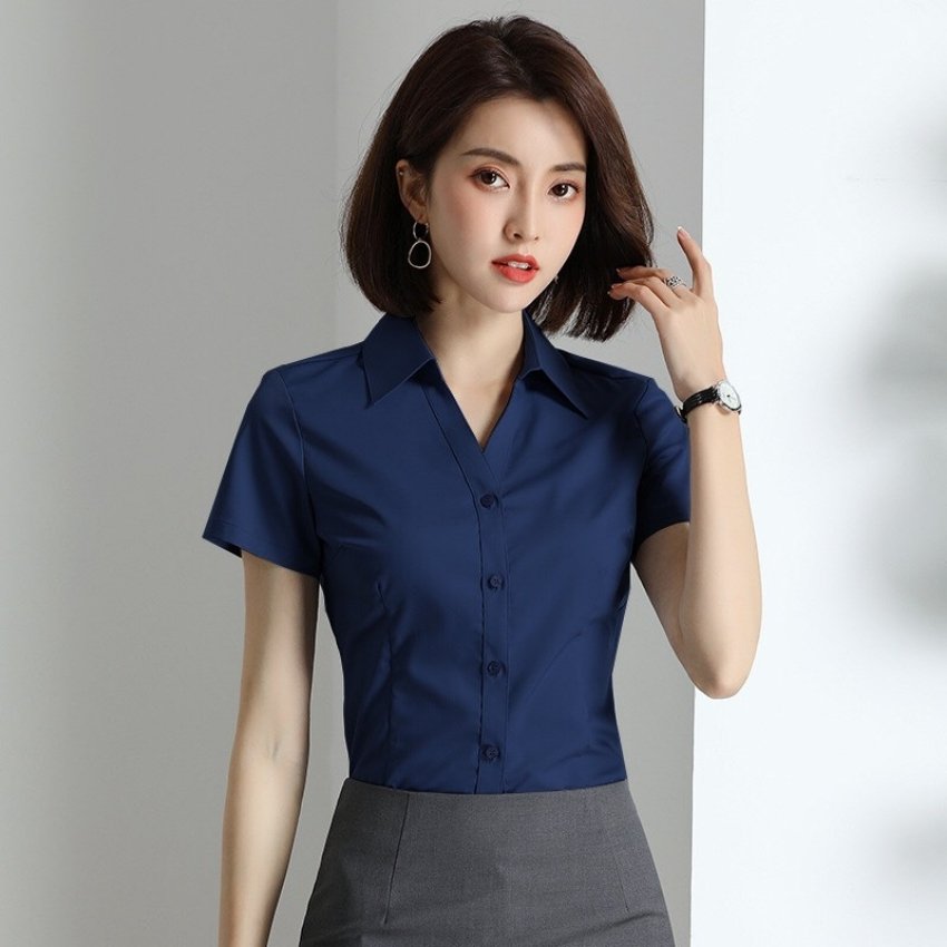 Áo sơ mi nữ ngắn tay công sở HY112 Thời trang EMEY LUXURY Chất vải mềm mịn thoáng mát chuẩn form