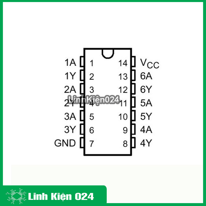 Combo 2 IC 74LS04 Hex Inverter DIP14