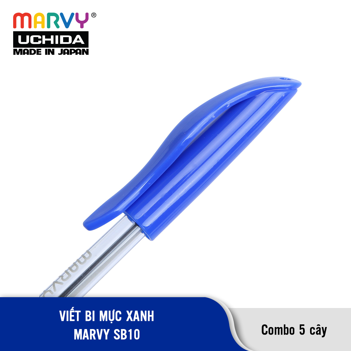 Combo 5 cây Bút bi có nắp mực Đức Marvy Sb10 (ngòi 1.0mm)