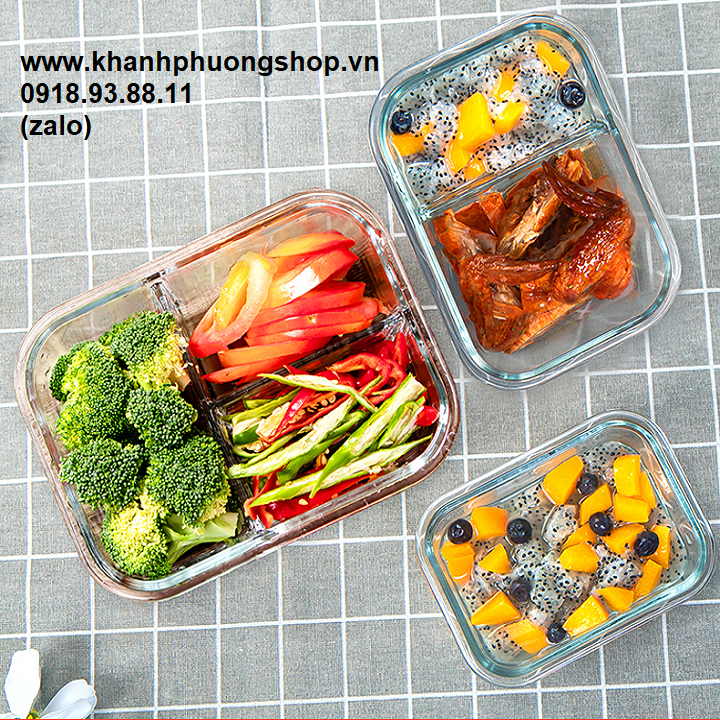 [HCM]hộp cơm thủy tinh - hộp đựng cơm thủy tinh