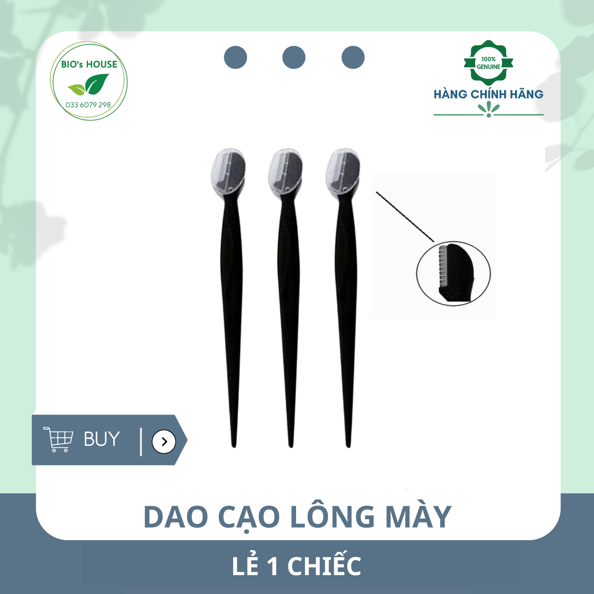 Dao cạo lông mày 1 chiếc tách lẻ (Nhật Bản)