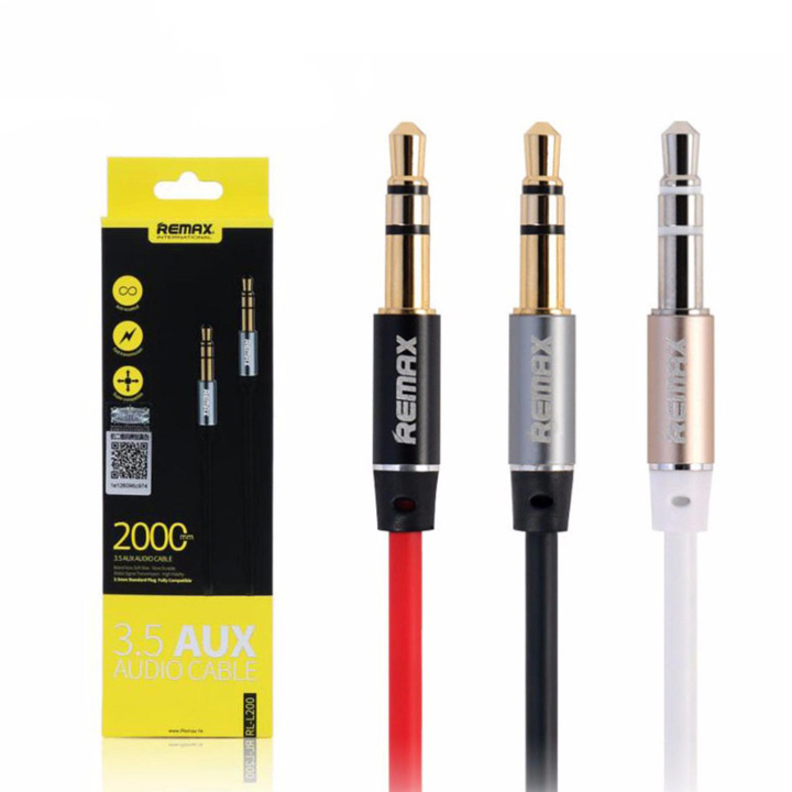Jack audio 2 đầu 3.5 remax L200 2m