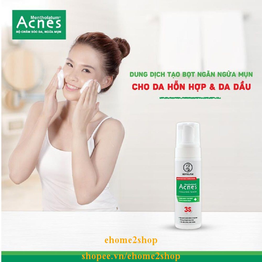 [HCM]Sữa Rửa Mặt Tạo Bọt Ngăn Ngừa Mụn Acnes 150ml