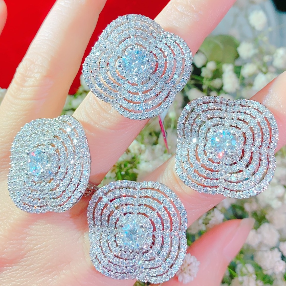 Nhẫn nữ đính đá sapphire nhân tạo lấp lánh - N101101 JURI SHOP - Không đen không dị ứng - Có đủ size cam kết đổi trả nếu không vừa