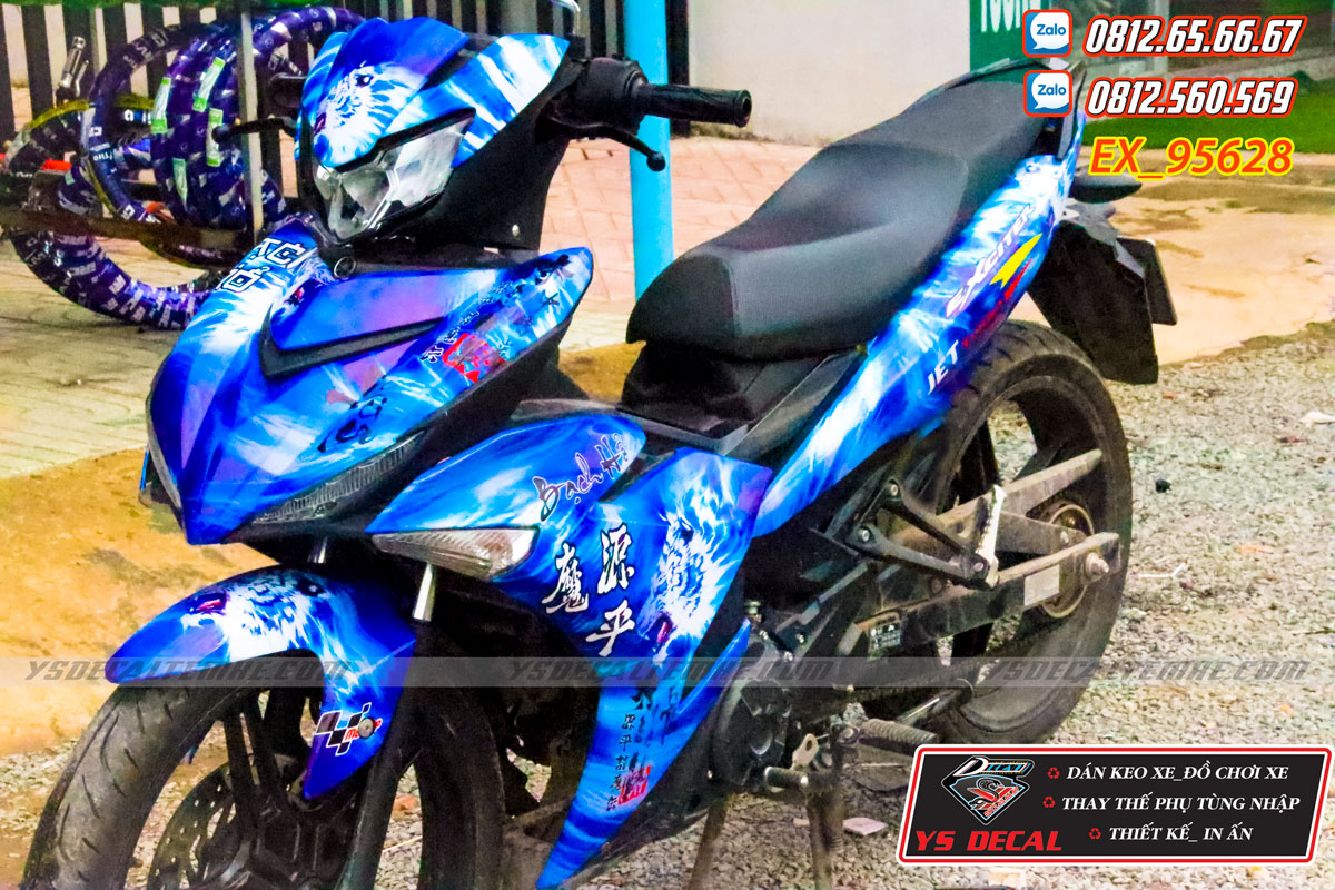 Tem trùm Ex150 xanh GP mẫu  Bạch Hổ