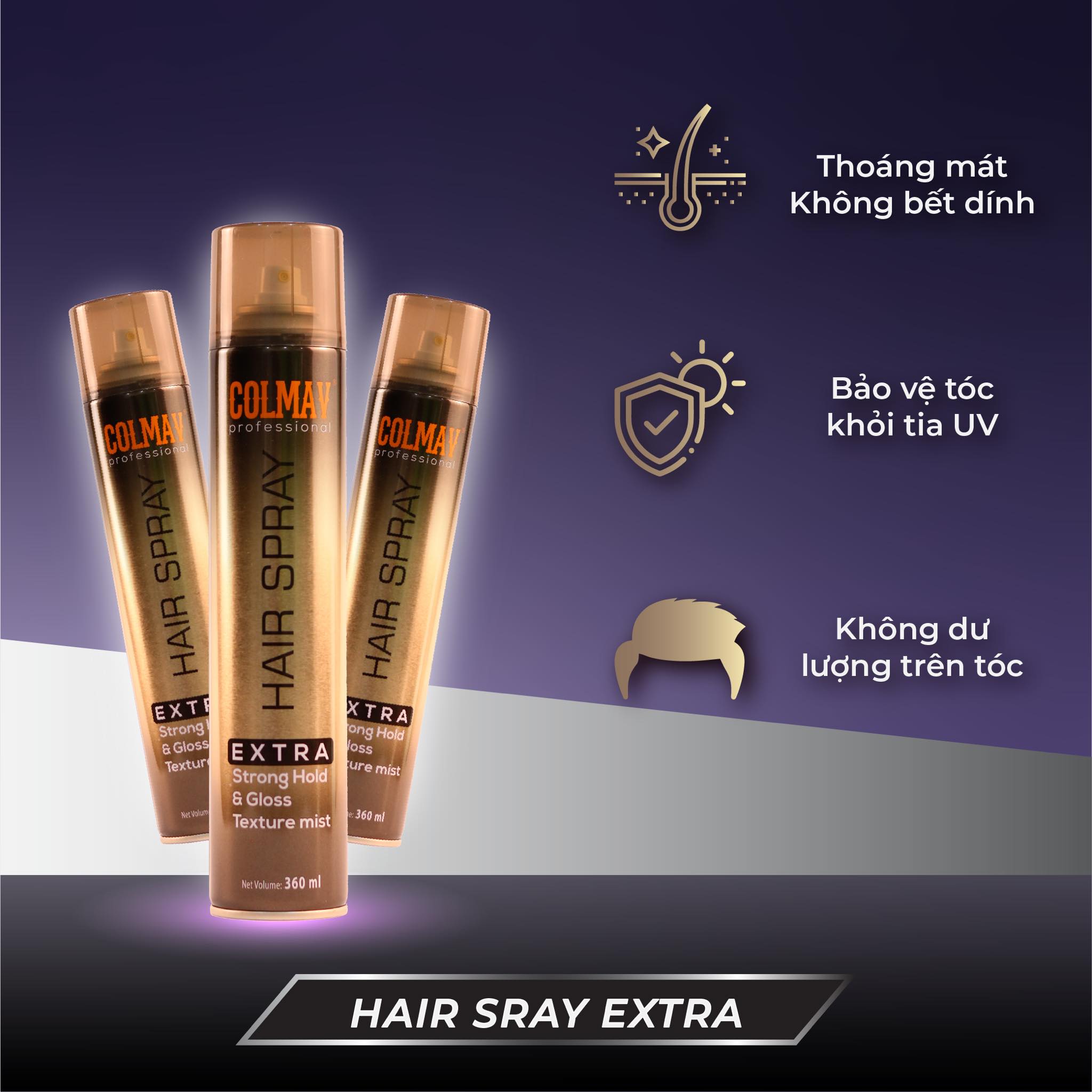 Gôm Xịt Giữ Nếp Tóc Colmav Hair Spray – Giữ Nếp Hoàn Hảo, Tạo Phồng Tự Nhiên, Không Gây Bết Tóc