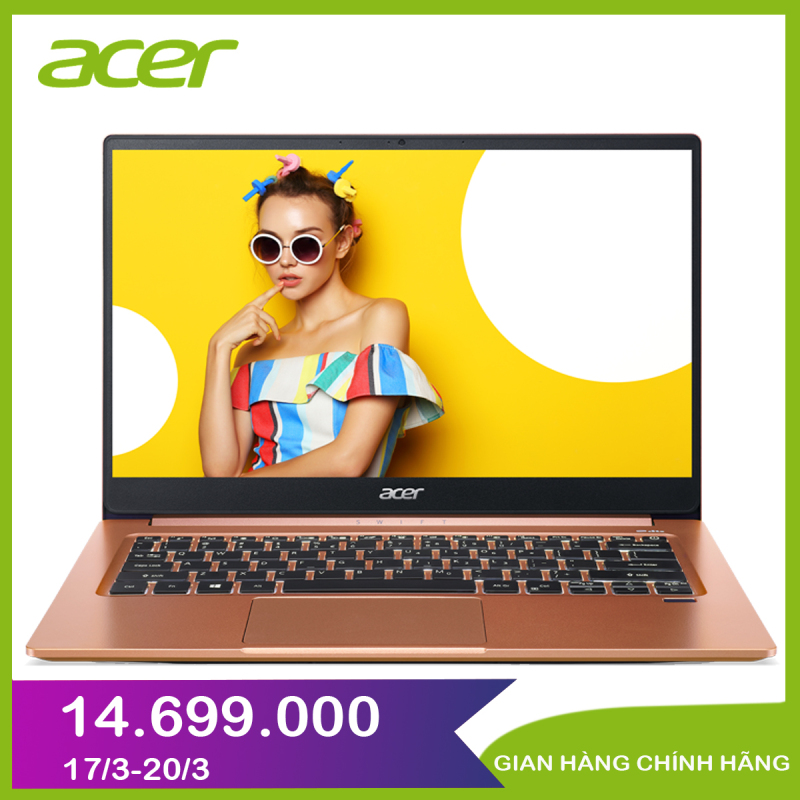 Laptop Acer Swift 3 SF314-59-5178, Core i5-1135G7, 8GBRAM, 512GBSSD, Intel Graphics, 14FHDIPS, WC, Wlan ax+BT, Fingerprint, 48Wh, Win 10 Home, Hồng(Melon Pink),1Y WTY