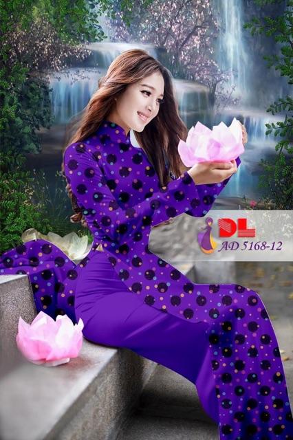 Vải áo dài chấm bi