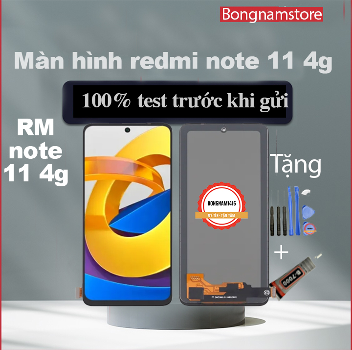 Màn hình redmi note 11-4g / redmi note 11s-4g tặng bộ sửa và keo dán b7000.